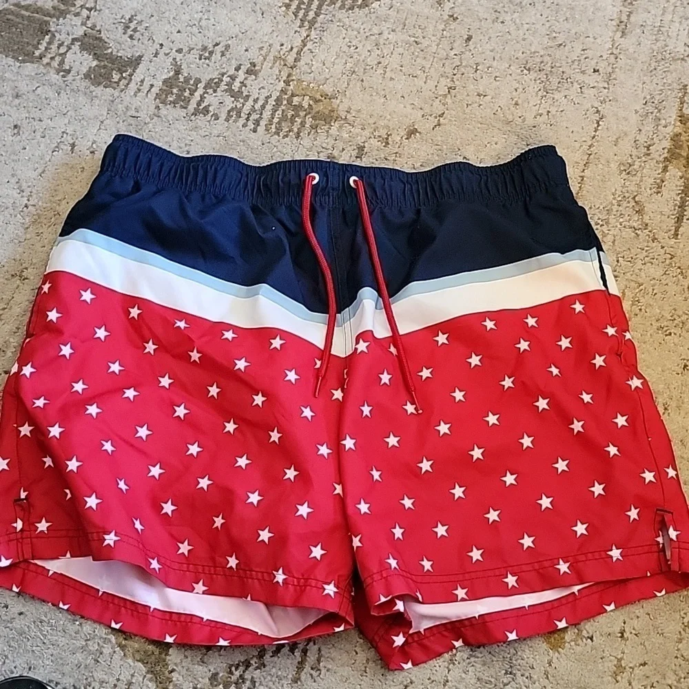 George Americana Mens Swim Truncks